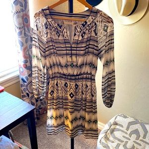 Women’s belted boho dress.